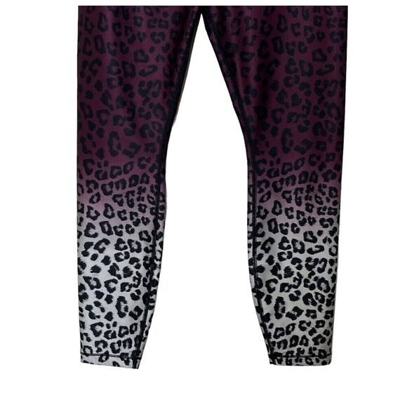 Good American Ombre Leopard Leggings Size M Cinched Waist 7/8 High Rise - Picture 4 of 13